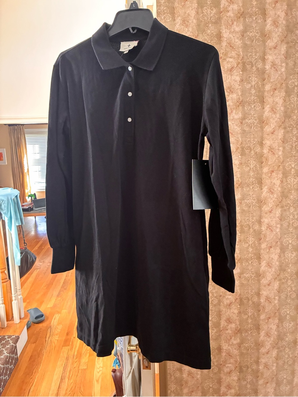 Tuckernuck Black Long-Sleeve Polo Dress